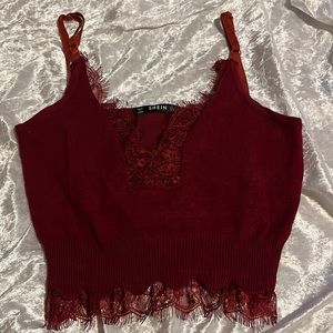 New Sexy Lacy Red Tank / Blouse / Top